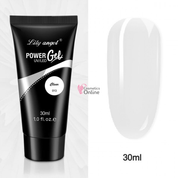 PolyAcril Gel UV/ LED pentru unghii false Lily Angel de 30 ML - 013 Clear (Transparent)